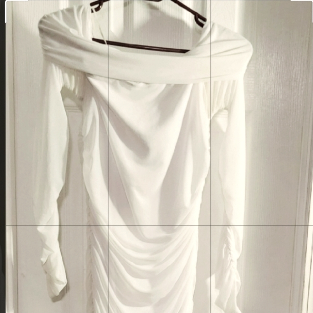 Fashion nova, off-the-shoulder, wedding, ball gown, or dance